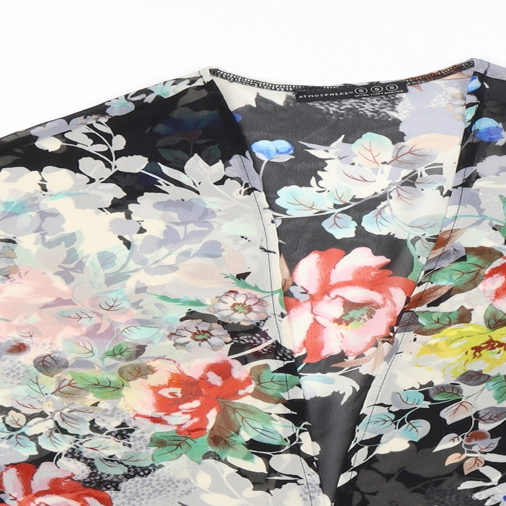 Atmosphere Womens Black Floral  Shrug Jumper Size S