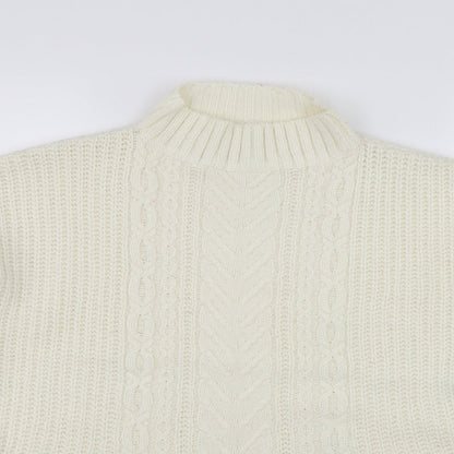 House Womens White   Pullover Jumper Size XS