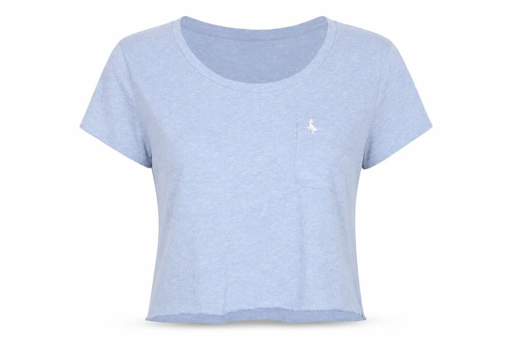 Jack Wills Womens Blue   Cropped T-Shirt Size 8  - Cut to length