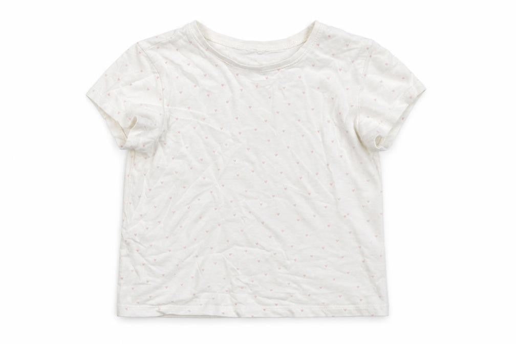 NEXT Girls White   Basic T-Shirt Size 5-6 Years  - Hearts