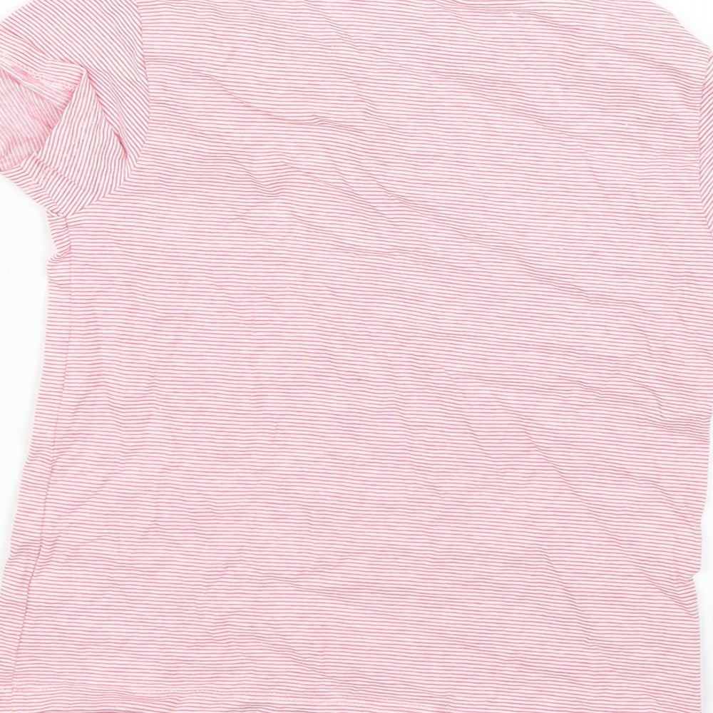 NEXT Girls Pink Striped  Basic T-Shirt Size 5-6 Years