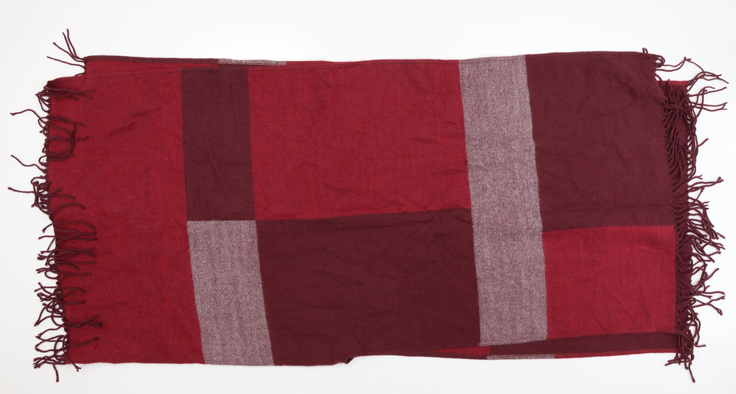 Preworn Womens Red Check   Shawl/Wrap