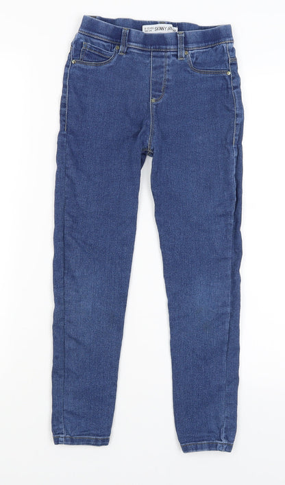 Additional front view of Denim & Co. girls’ blue skinny jeans, size 9-10, years