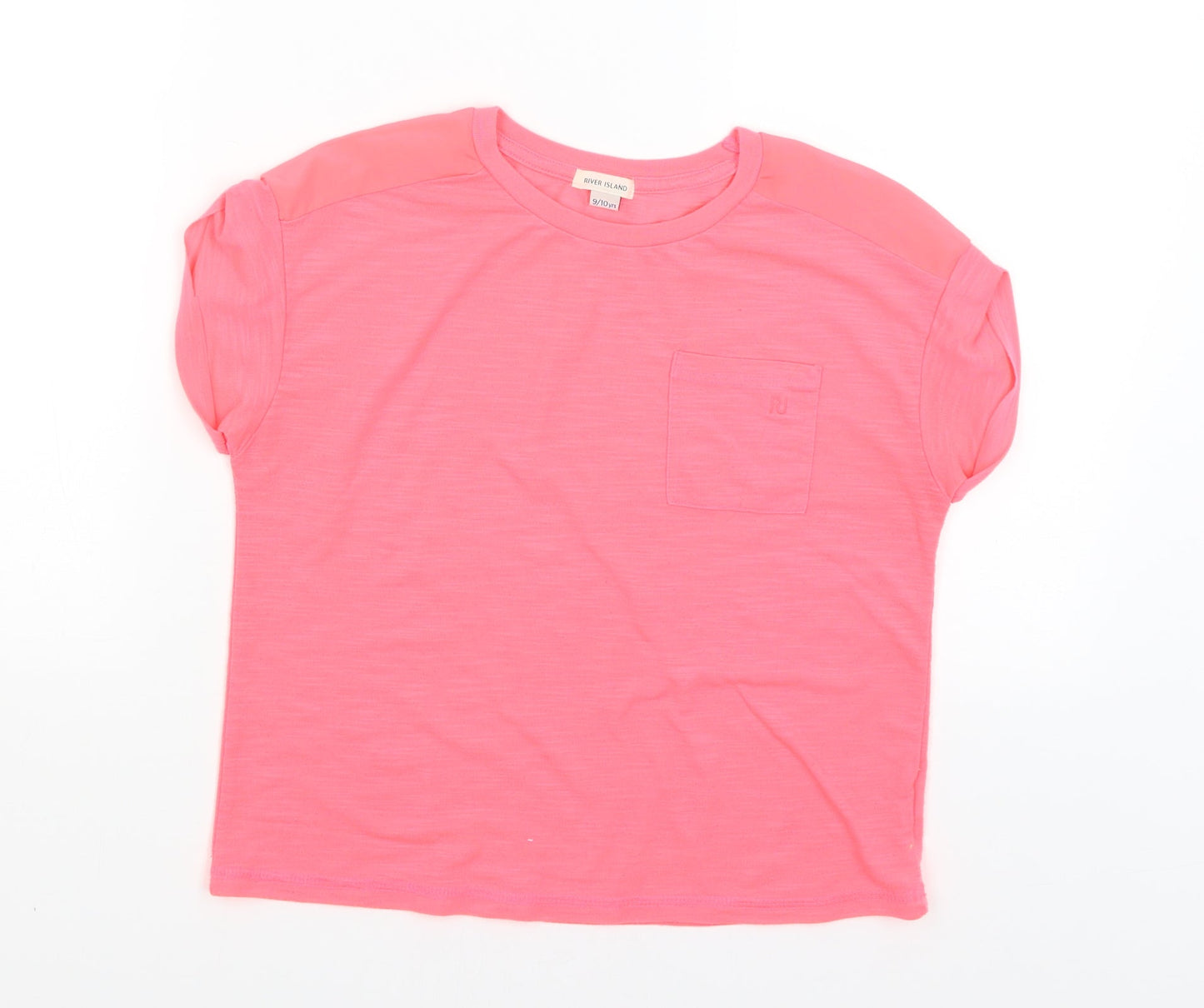 River Island Boys Pink   Basic T-Shirt Size 9-10 Years