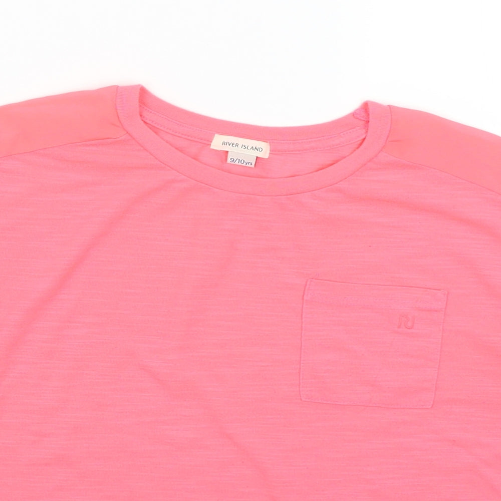 River Island Boys Pink   Basic T-Shirt Size 9-10 Years