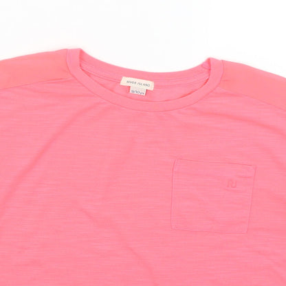 River Island Boys Pink   Basic T-Shirt Size 9-10 Years