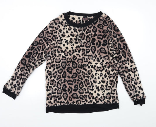 Primark Womens Brown Animal Print  Kimono Pyjama Top Size M