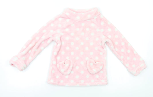 TU Girls Pink Polka Dot  Top Pyjama Top Size 5 Years