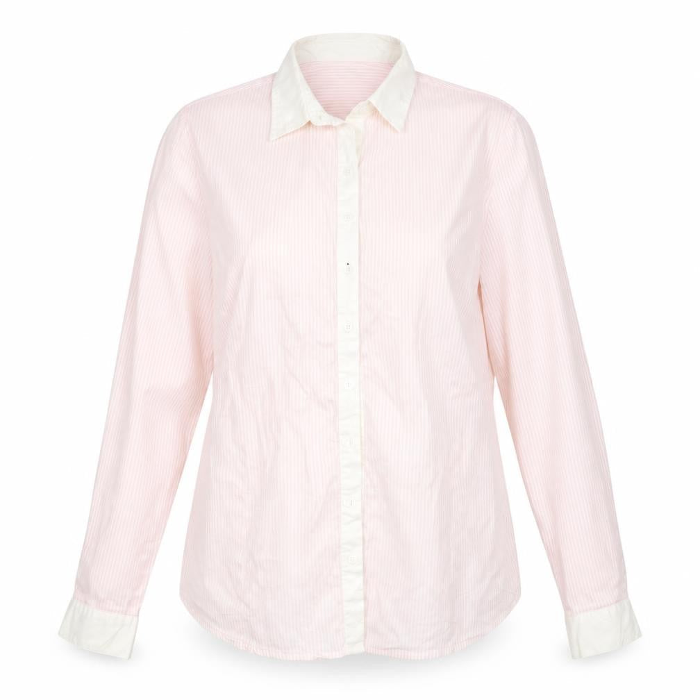RESERVED Womens Pink Striped  Basic Button-Up Size 12