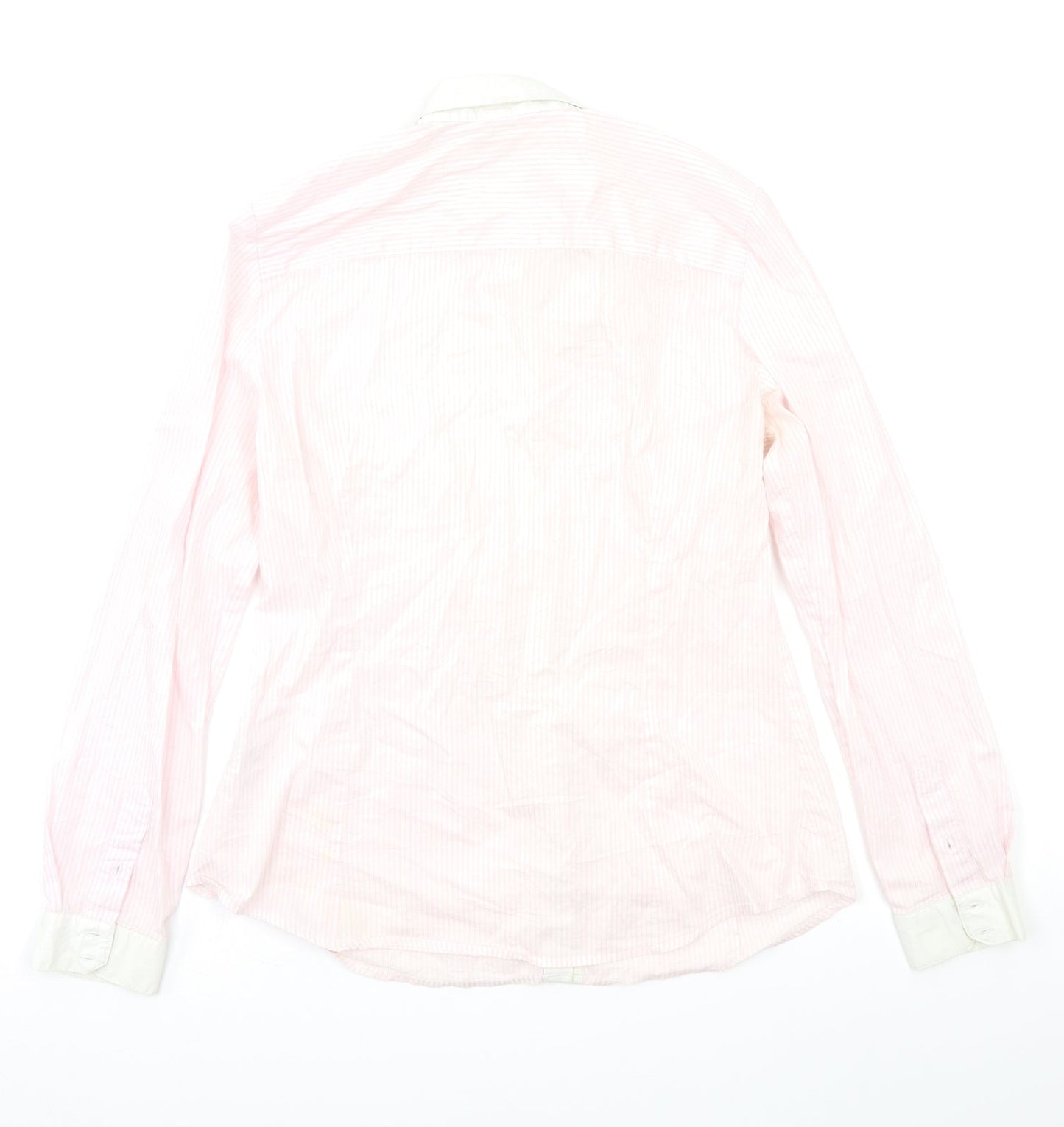 RESERVED Womens Pink Striped  Basic Button-Up Size 12