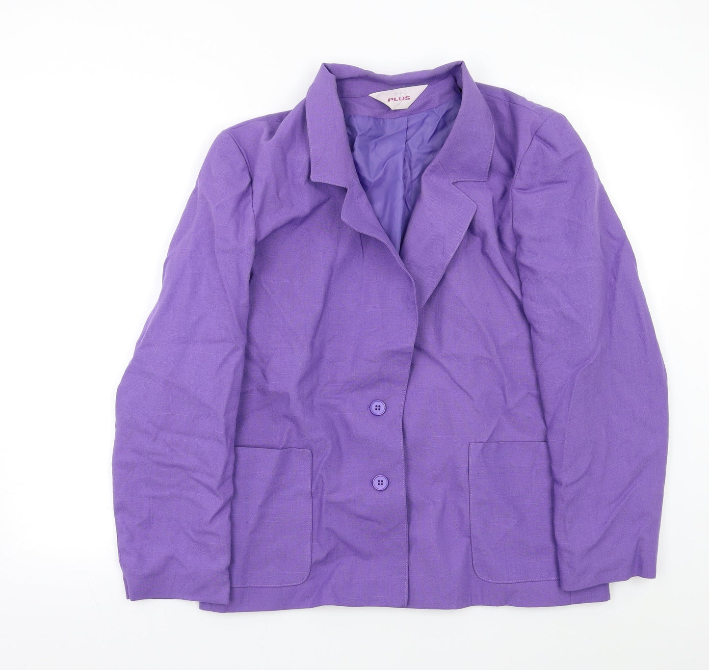 Plus Womens Purple   Pea Coat Blazer Size L
