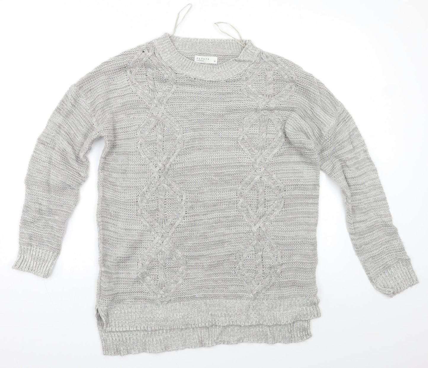 Papaya Womens Grey   Pullover Jumper Size M