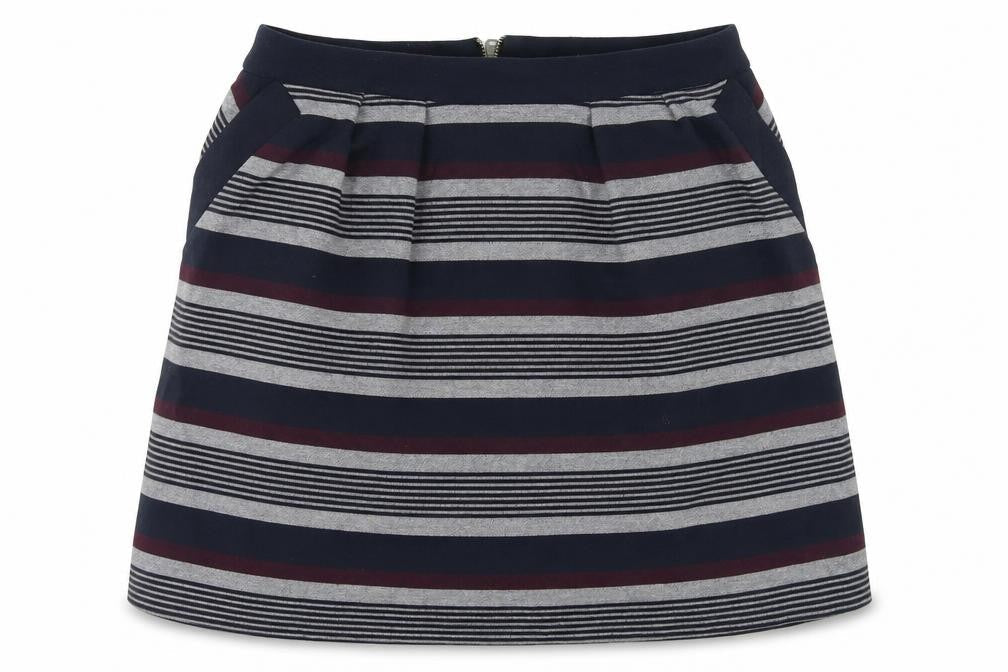 Promod Womens Multicoloured Striped  Peasant Skirt Size S