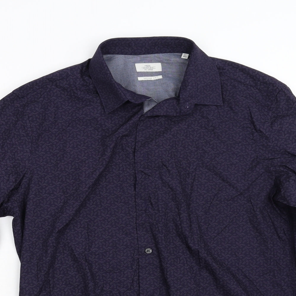 NEXT Mens Blue Floral   Button-Up Size 16