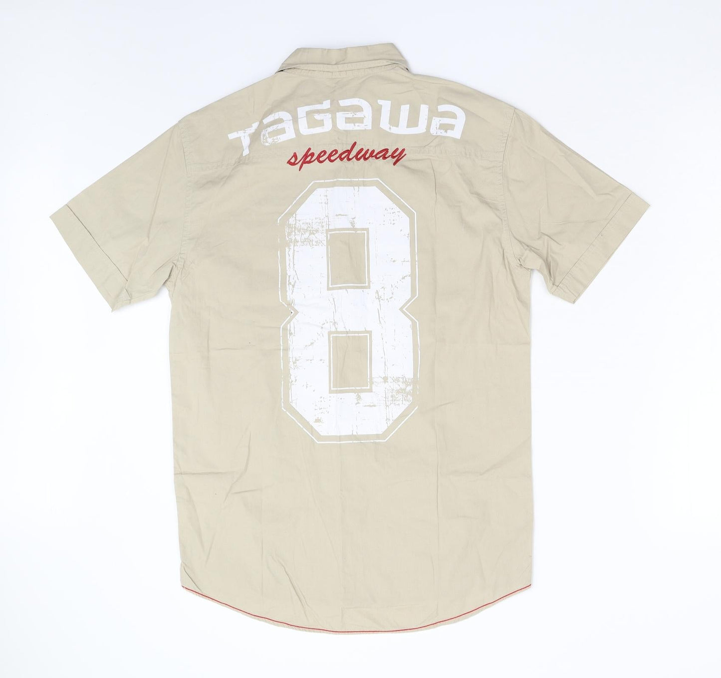 NEXT Mens Beige    Button-Up Size S