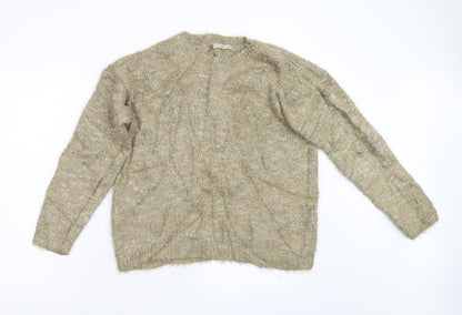 Tu Womens Beige  Knit Pullover Jumper Size 12