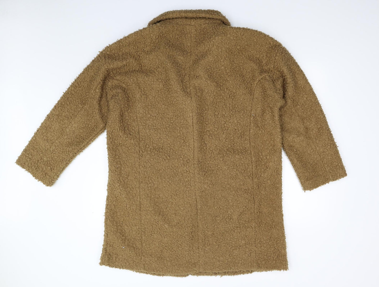 F&F Womens Brown  Fleece Overcoat Coat Size 14