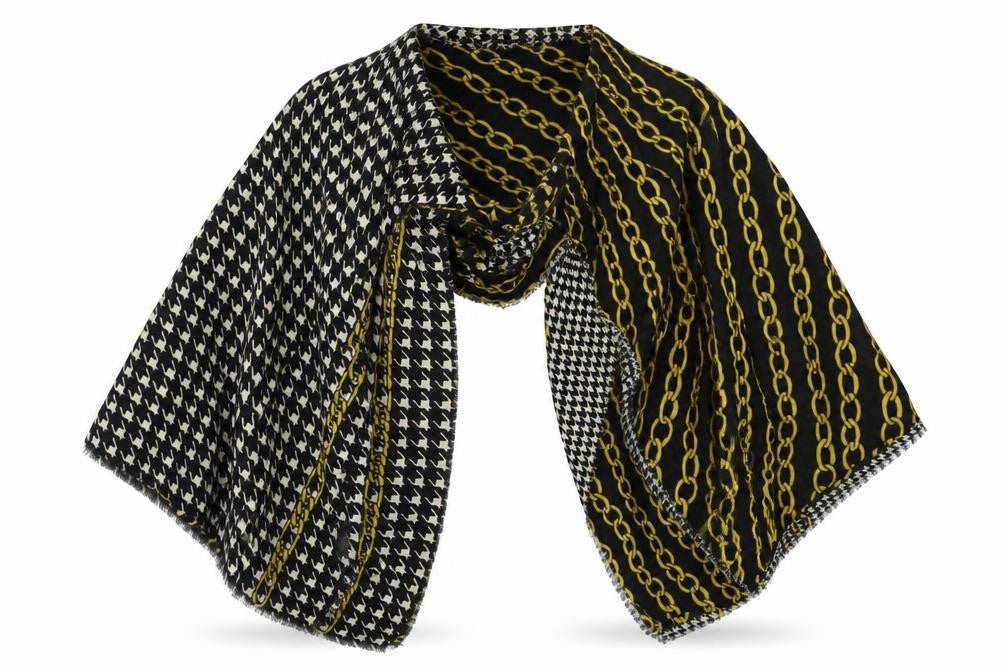 Primark Womens Black Fair Isle   Shawl/Wrap