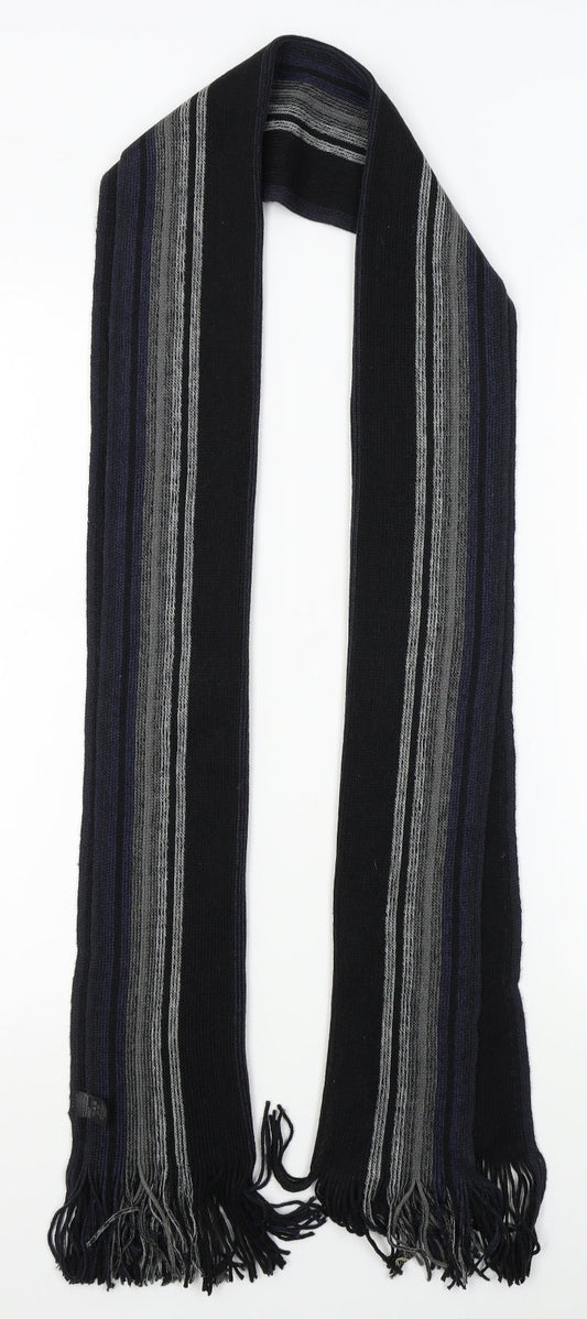 Cedar Wood State Unisex Black Striped   Scarf