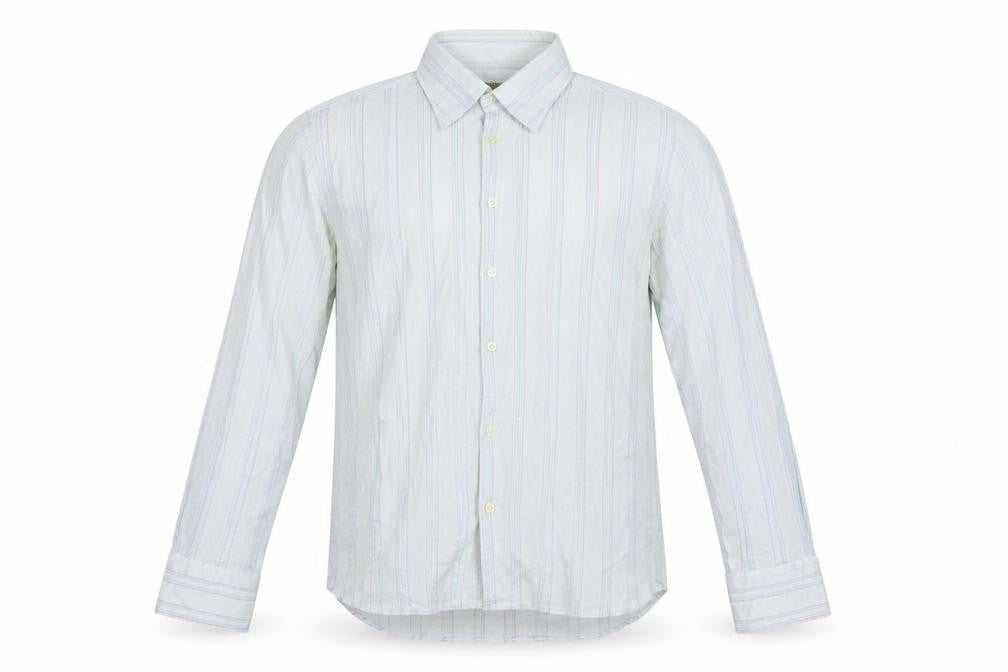Duck and Cover Mens Blue Striped   Button-Up Size M