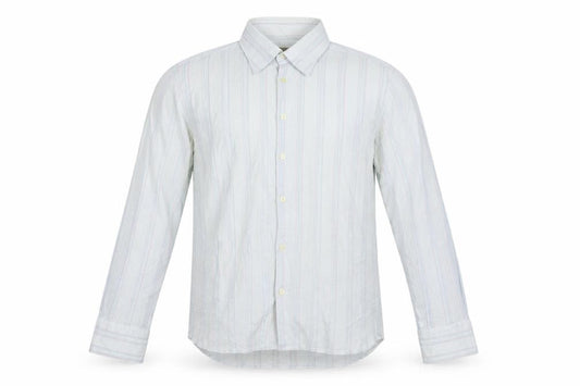 Duck and Cover Mens Blue Striped   Button-Up Size M