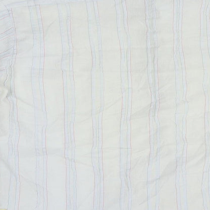 Duck and Cover Mens Blue Striped   Button-Up Size M