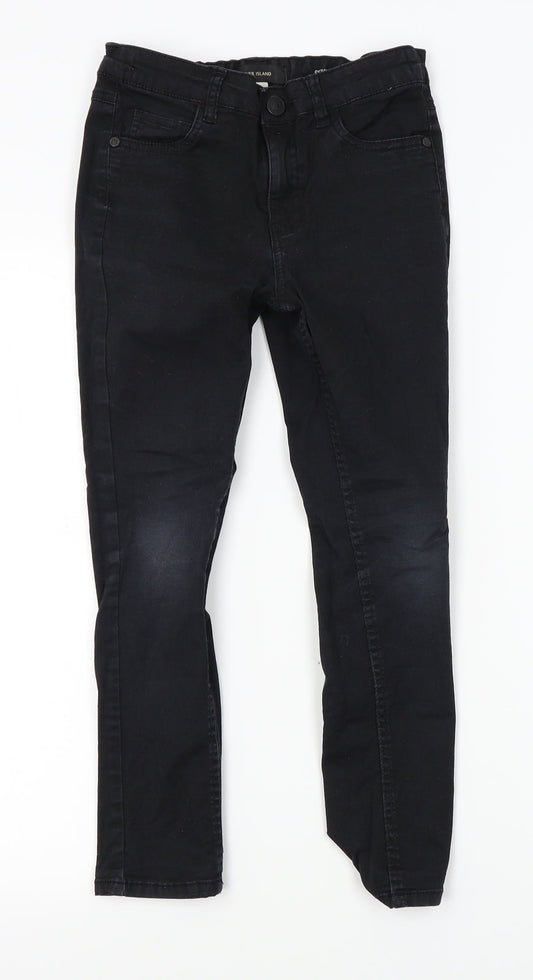 River Island Girls Black   Skinny Jeans Size 8 Years