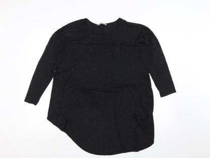 Additional front view of Atmosphere women’s black basic t-shirt, size UK 10