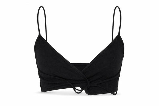PRETTYLITTLETHING Womens Black   Cropped T-Shirt Size 8
