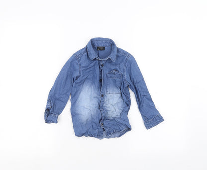 Additional front view of Next girls’ blue basic polo, size 2-3, years