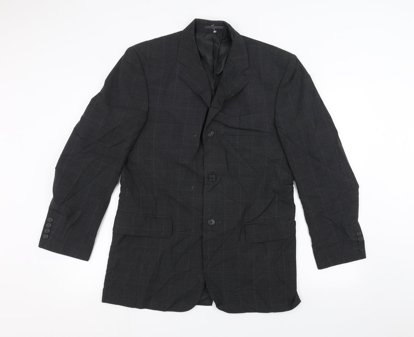 Preworn Mens Grey   Jacket Suit Jacket Size 38