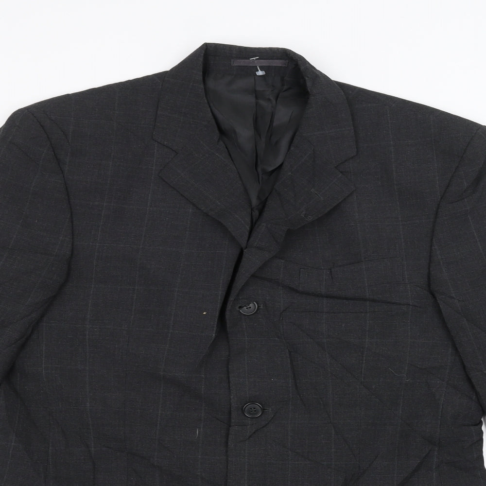 Preworn Mens Grey   Jacket Suit Jacket Size 38