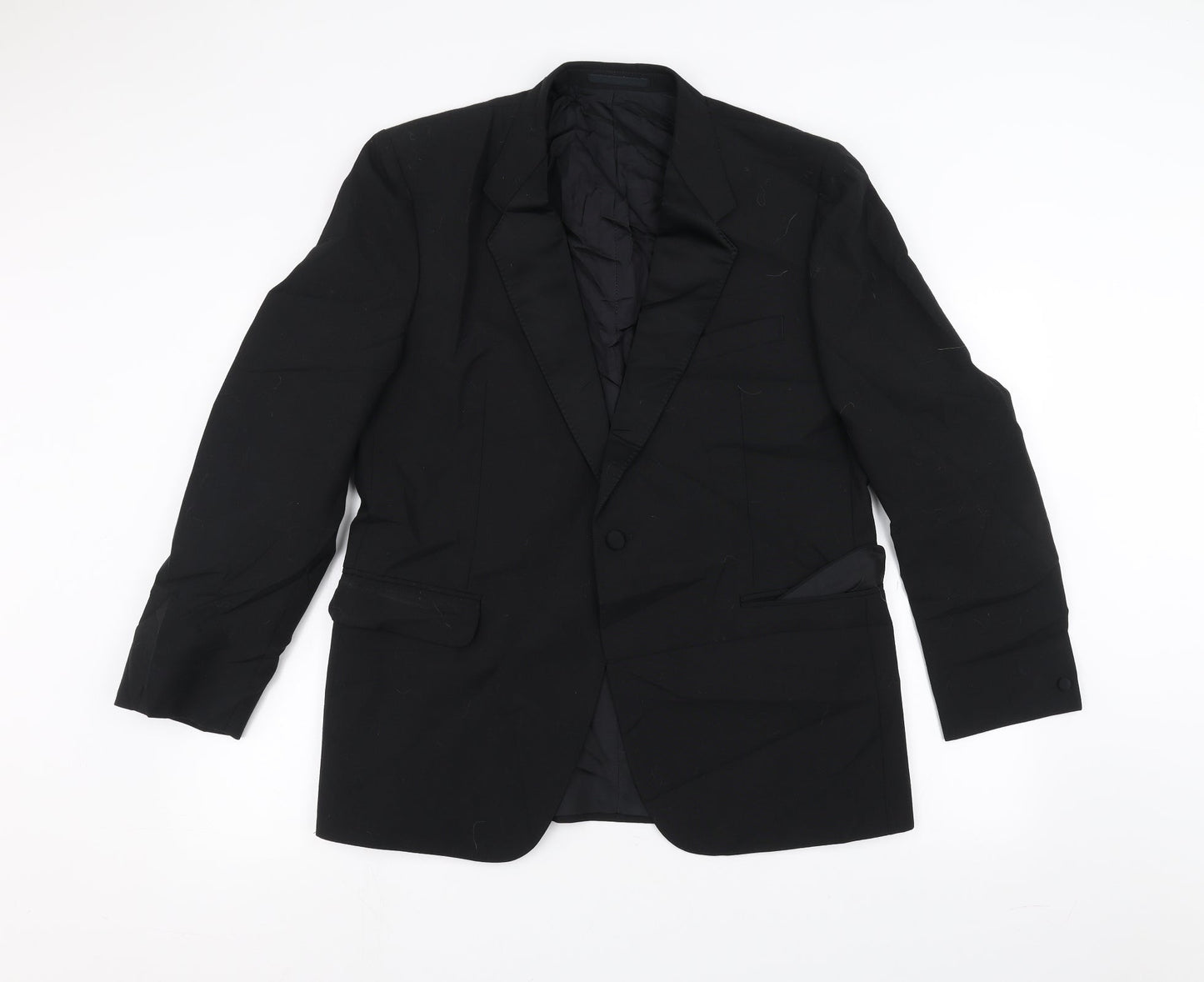 Preworn Mens Black   Jacket Suit Jacket Size 38