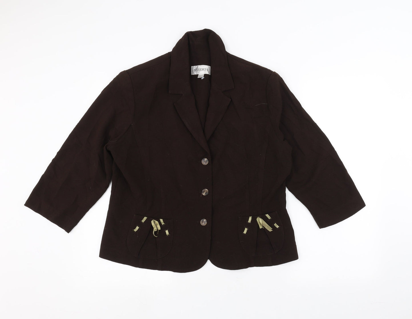 Studio Womens Brown   Jacket  Size 16