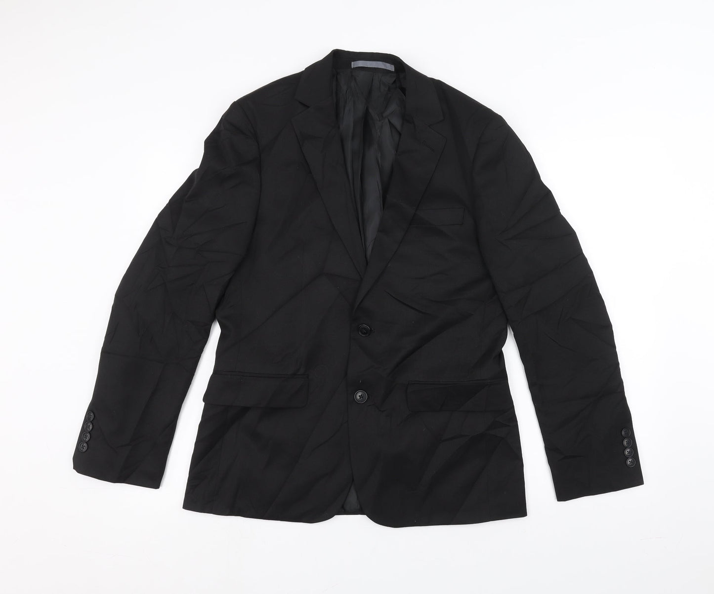 Marks and Spencer Mens Black   Jacket Suit Jacket Size 38