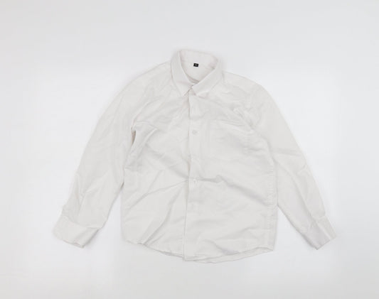 Preworn Boys White   Basic Button-Up Size 9 Years