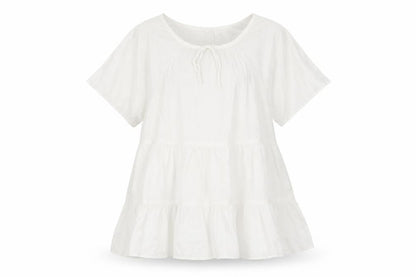 Front view of ASOS women’s white basic t-shirt, size UK 8