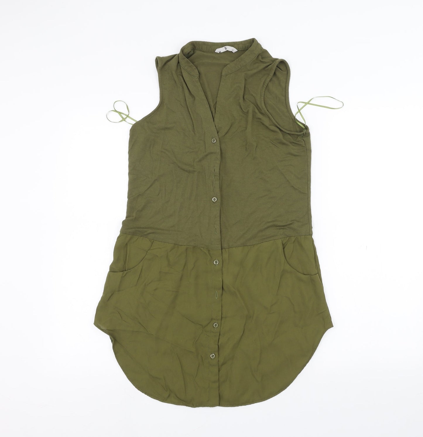 TU Womens Green   Basic Button-Up Size 10