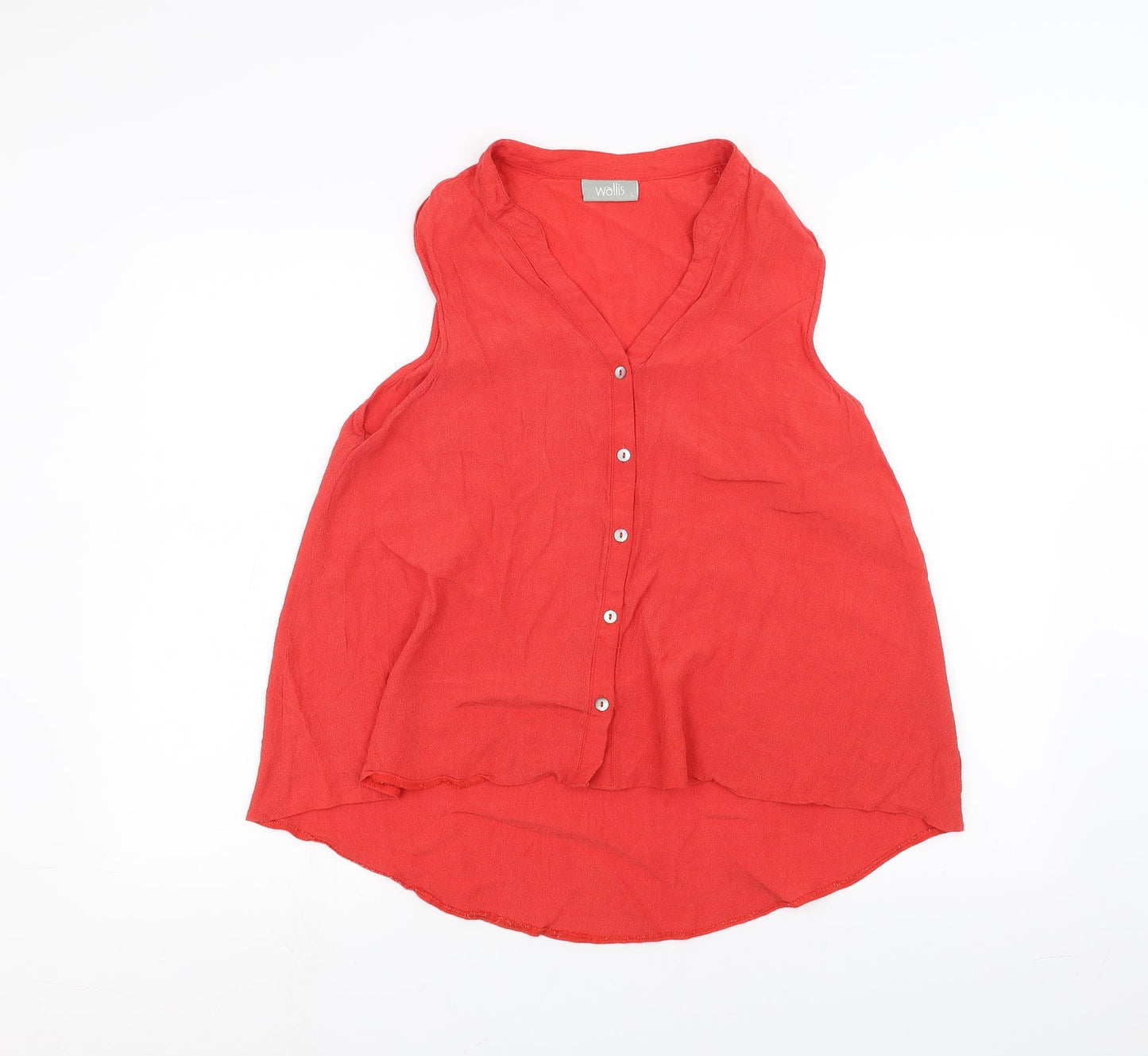 Wallis Womens Red   Basic Button-Up Size L
