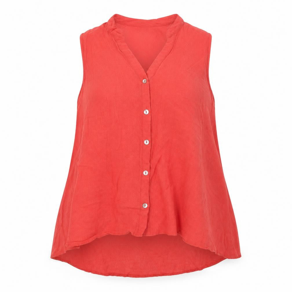 Wallis Womens Red   Basic Button-Up Size L