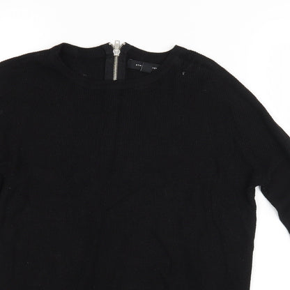 Close-up detail of Atmosphere women’s black basic blouse, size UK 6