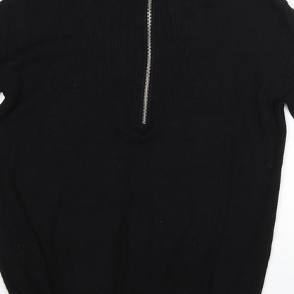 Brand and care label for Atmosphere women’s black basic blouse, size UK 6