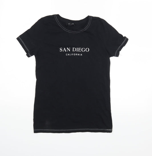 New Look Womens Black   Basic T-Shirt Size 6  - San Diego