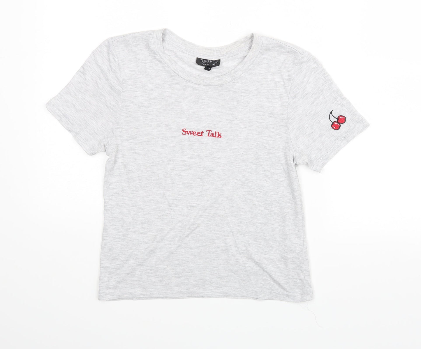 Topshop Womens Grey   Basic T-Shirt Size 6