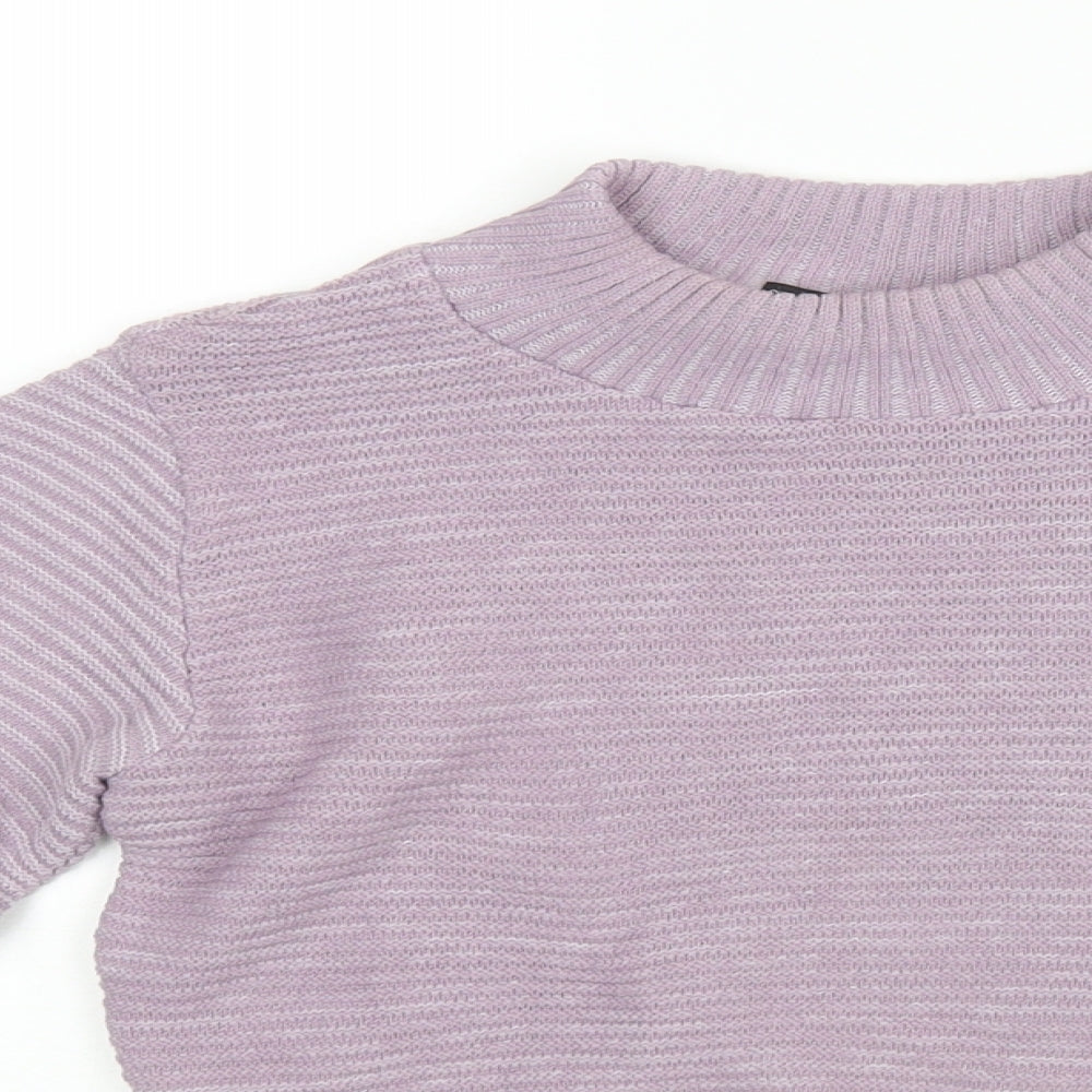 PRETTYLITTLETHING Womens Purple  Rayon Pullover Jumper Size 6