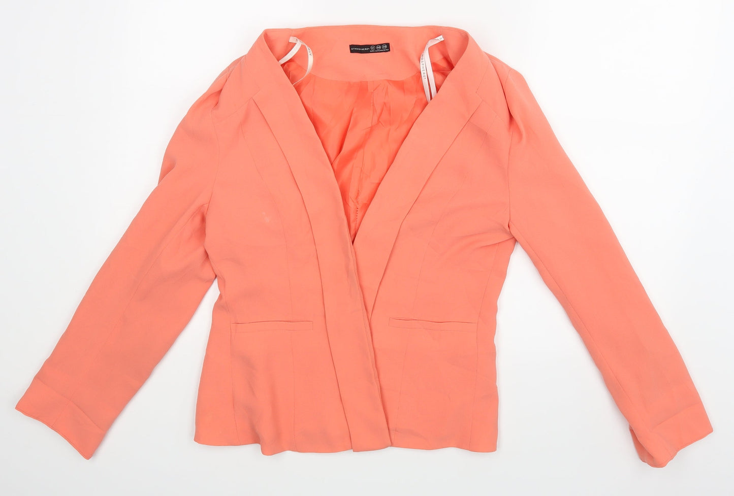 Atmospher Womens Orange   Jacket Blazer Size 12
