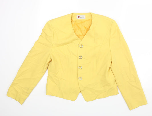 Bianca Womens Yellow   Jacket  Size 38
