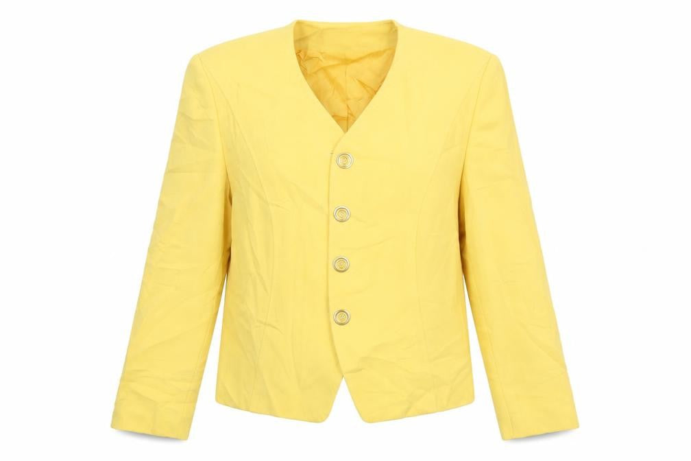 Bianca Womens Yellow   Jacket  Size 38