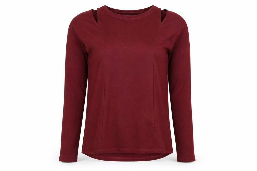 Papaya Womens Purple   Basic T-Shirt Size 8  - slit in sholders