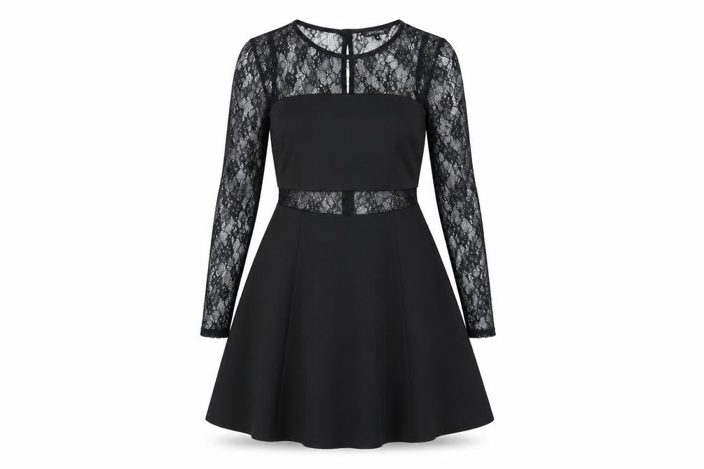 newlook Womens Black Floral  A-Line  Size 6
